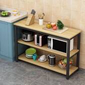 厨房木小长桌家用多层桌可动菜HOZ桌双层桌移简易长方形切多功能