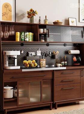 餐EBP边柜实木柜靠墙厅厨柜家用储物柜一体具洞洞爆板客厅餐家新