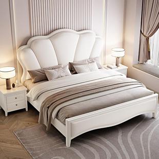 床美实式木1.8OTN米双人床包轻奢现代简约主卧欧式软公主床储物婚