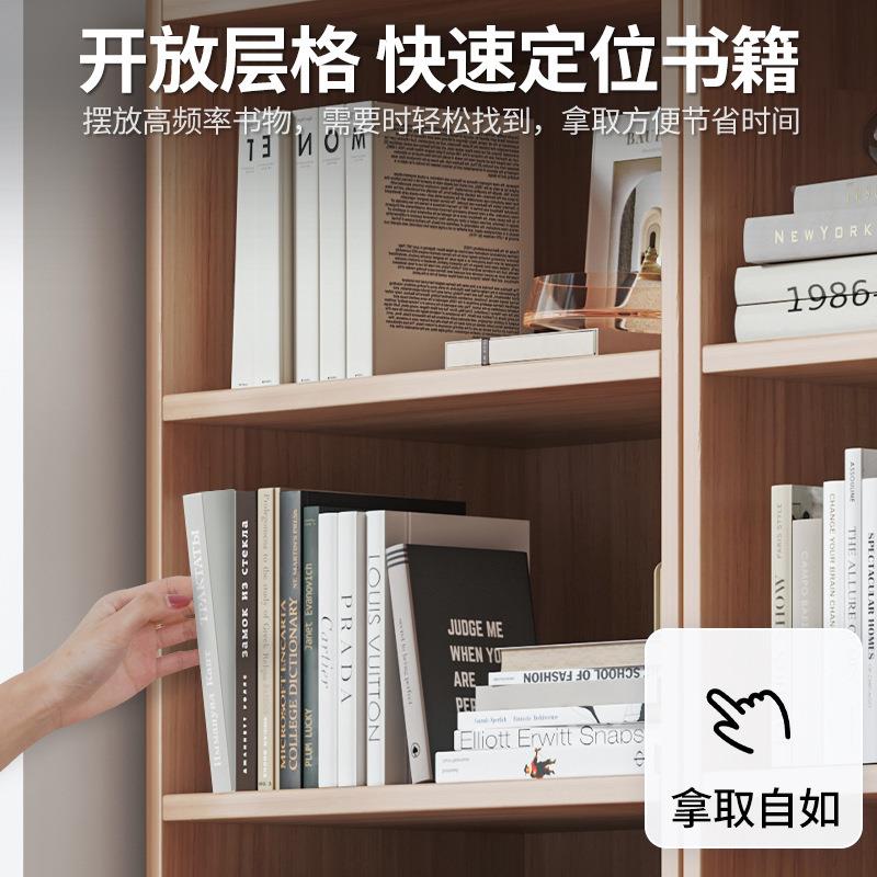 书柜落地尘靠墙家用客厅多防层柜子架储物柜收柜实木G303C色置物