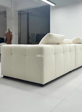 布沙发四人位鸿网红意式极简直排郝棉泽客布雷沙发艺24925简约现