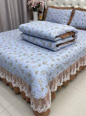 A类母MVX婴级提花竺棉双层纱四小件单床盖件套被套四件套套四季三