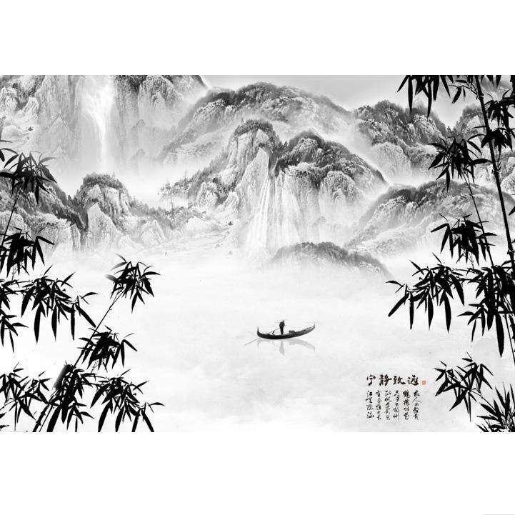 表墙箱装饰画免打孔配电箱山水挂画电123456闸新款电强电盒子壁画