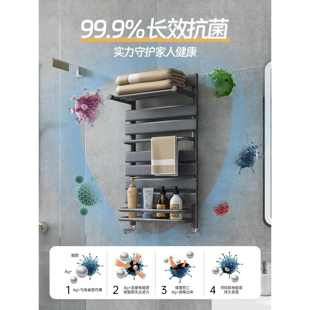 阿洛德生铜铝复合小背篓暖气片用集中供家TLZW暖置卫间物架水暖毛