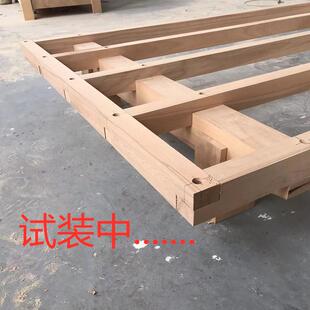 浮5V靠背承床榉木悬空床日传式榉木床无床头榉木悬床榻榻WUF米无