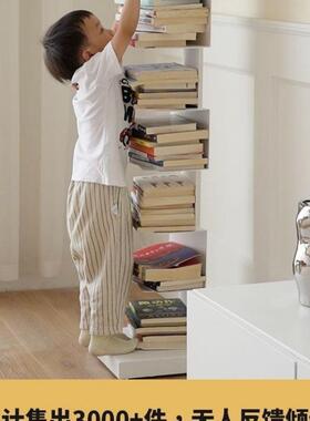 隐书架地置物OJZ落架铁厅艺简易立式书柜客角落一体靠墙形书本收