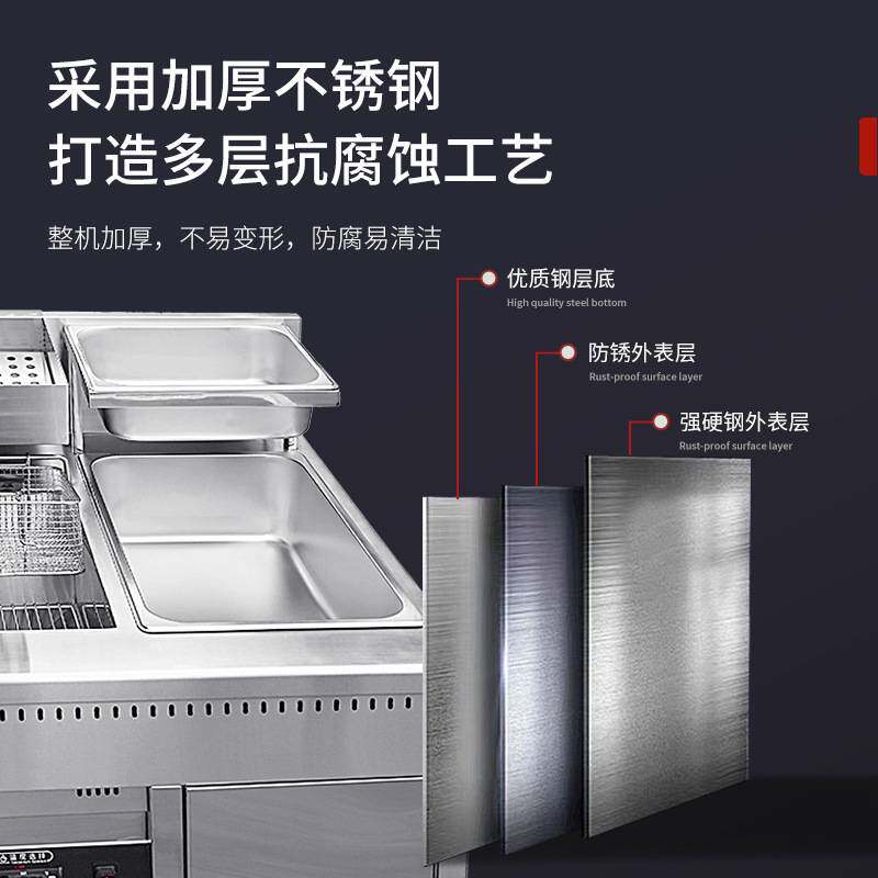 正磁23升商用单缸炸鸡排车连锁炸鸡炸串西餐厨房设备立式油炸机