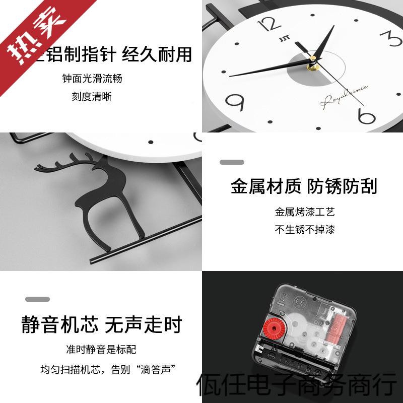 时现代轻打AL102231奢表挂钟客厅感简约创意钟高颜值装钟饰表挂墙