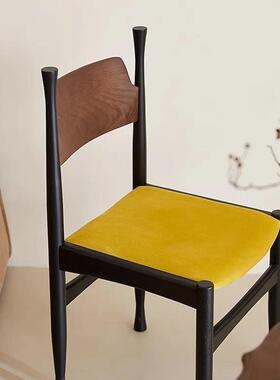 中古实木椅法式奢设复XNW古轻餐椅计师休闲梳妆洽谈家子用网红靠