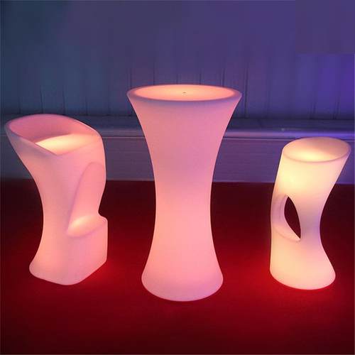 LED发光小蛮腰台桌椅KT139清吧高脚脚桌椅户外活动展览V发吧光高