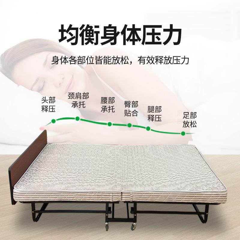 酒店加943折叠床宾馆便捷可移动海床单人折床叠床房绵用折叠客床家用