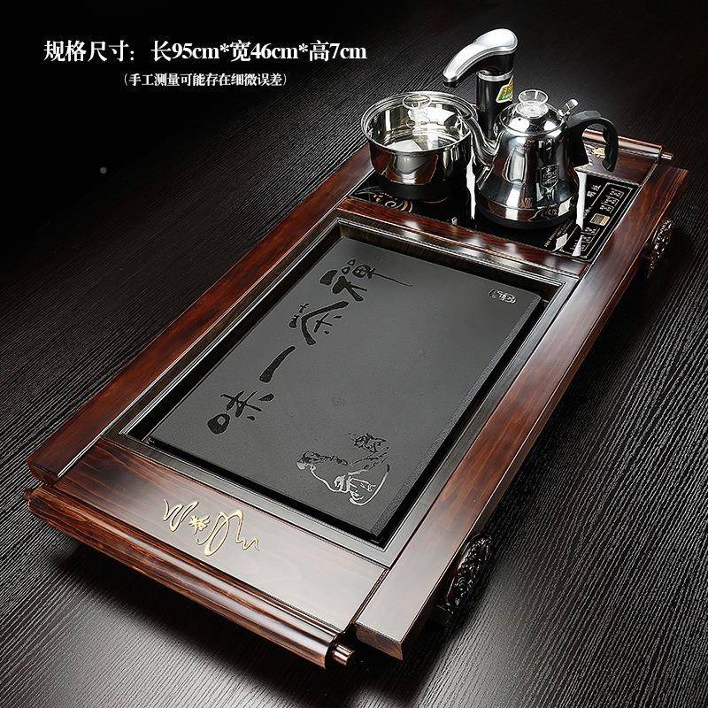 全自动盘实木家用新款石茶台烧水壶一体大海茶BOE具套装排茶茶水