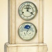 饰 钟 客厅装 西洋机械铜铸理石星辰日月钟表 纯铜机芯上弦钟 欧式