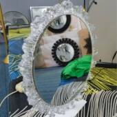 智能ed无灯亚l力克补光镜台式 化妆镜梳妆台卧室668三色极调光镜子