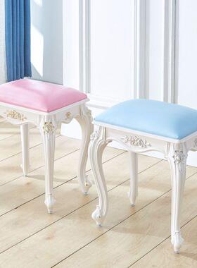欧包式凳美式GTU梳妆台凳古子化妆凳软小方家用椅公主卧室美甲凳筝凳