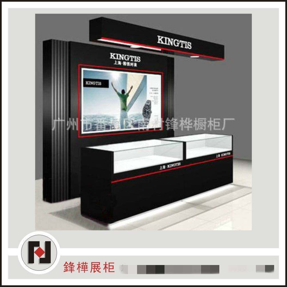 木质展柜厂生产灯饰玻璃柜台木饰面展柜烤漆高柜手机柜台