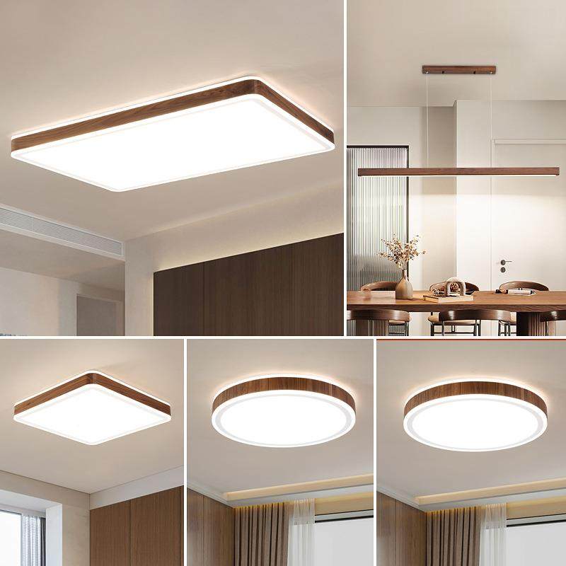 新中简客厅吸灯主灯黑胡桃实木436顶现代约led灯式房间卧室灯具套,家装灯饰光源,客厅吸顶灯,淘宝优惠券,粉丝福利购,淘宝优惠卷