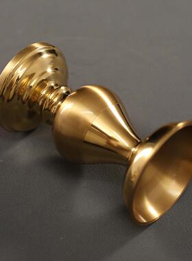 全铜用高客脚烛台家奉佛前LED供蜡台摆件蜡烛灯座厅餐厅装饰照明