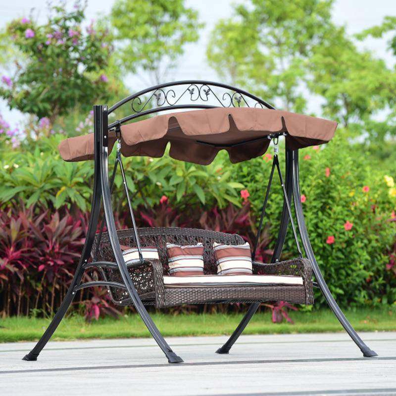 户吊外休闲庭花园露台阳台FM458院人编藤双秋千室内藤编篮吊椅摇