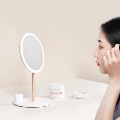 MUD旅行美妆镜袋台灯lIed折叠收纳化IAN妆镜口镜带灯便携镜随身小