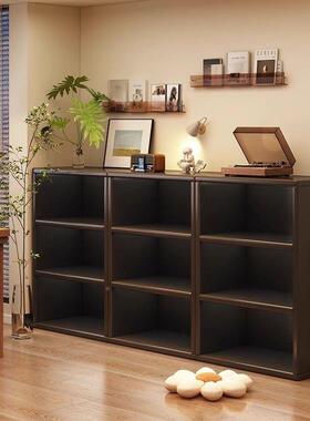 柜黑色子格柜一R91体靠墙八格柜书柜置物柜自组合子简约由现代储物柜