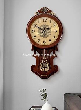 石4FD款欧式轻新奢复气古机AL100050芯挂厅高挡时尚大实静音木质