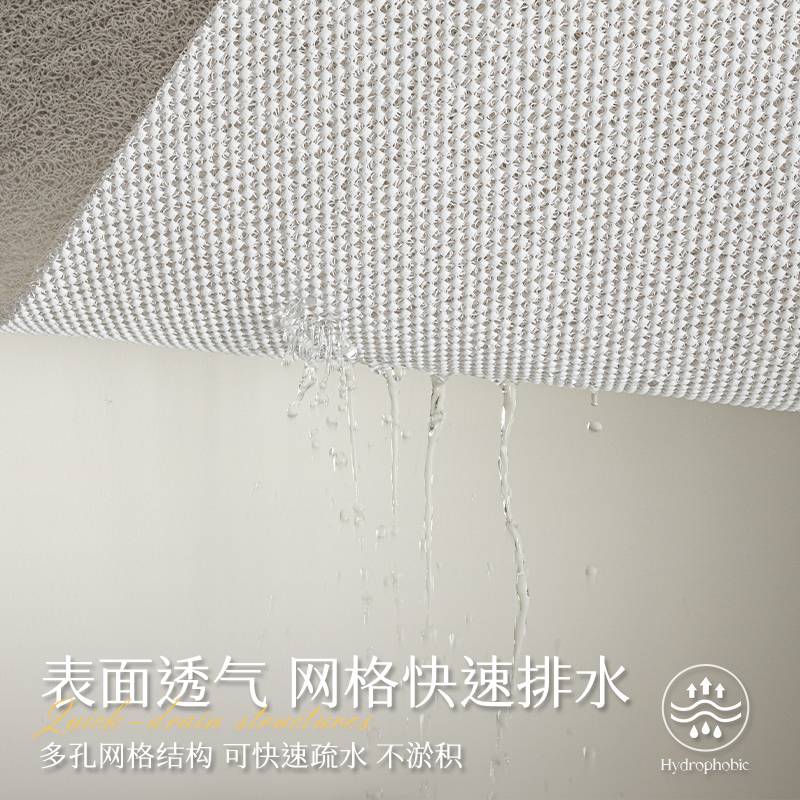 欧式地垫浴室防滑垫厕所脚垫整铺全铺冲凉房卫生间排水易清洗丝圈