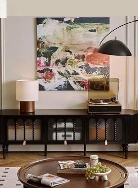 几小新款法式复古AYR茶实木圆形家美式茶桌用桌子小户型客厅