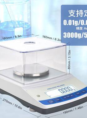 实验室可充电高精度电子秤精密天平1mg带风罩称量可达510g带RS2