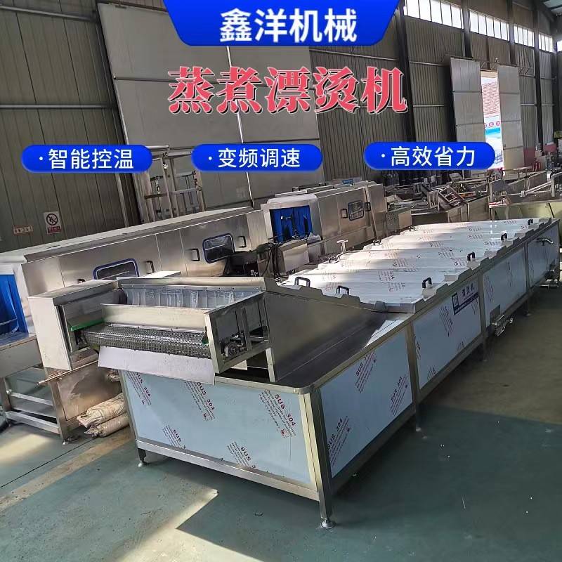 预制菜杀青护色预煮机长豆角漂烫机设备春笋漂烫设备