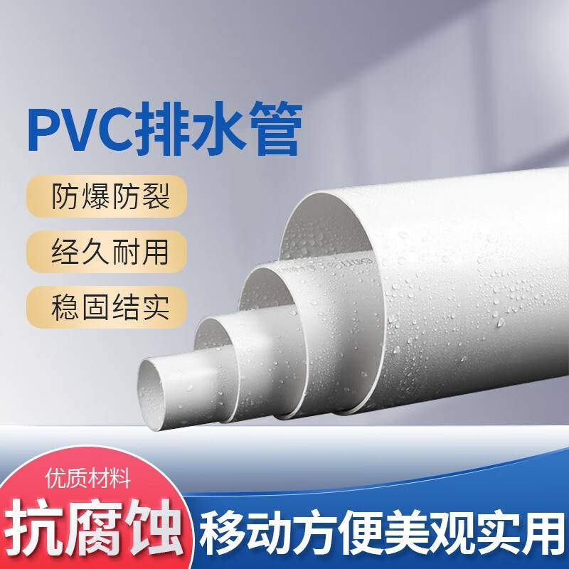 PVC管PVC排水管PVC水管PVC塑料管下水管PVC塑胶排污管材