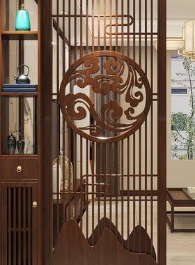 新中实木风隔断客式厅20C-08625新屏款玄关柜入正对门风水遮挡置