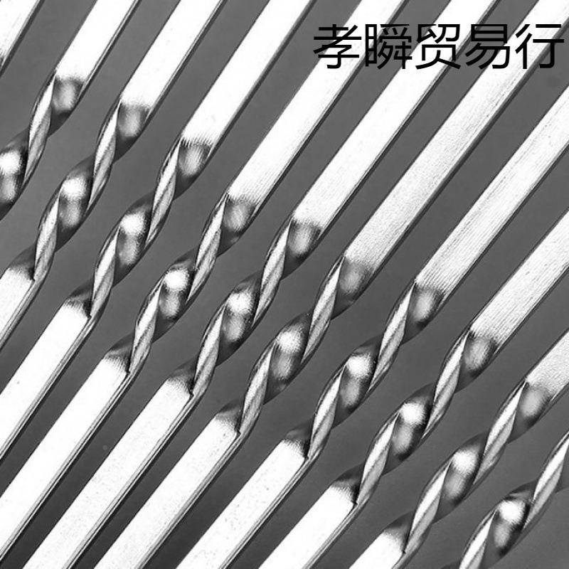烧烤钢签子锈04扁签加厚CKL家用羊不肉串铁签烤肉签钢工具全套萍