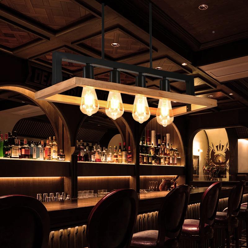 灯亚马逊跨铁艺复古多头吊灯工业风吊创意客厅餐厅吧境台665餐桌