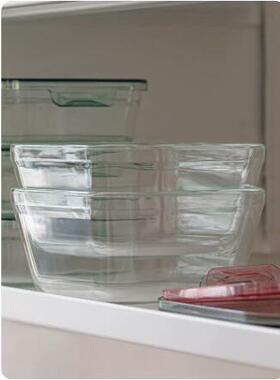 iwaki怡万家451耐m热璃玻保鲜盒微波炉碗加厚加1深款000l正方形