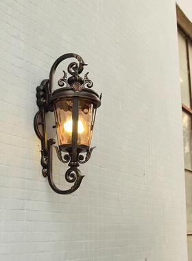 E27欧式复壁灯户外水防别墅外灯庭墙院阳HS0584台接线古古铜色仿