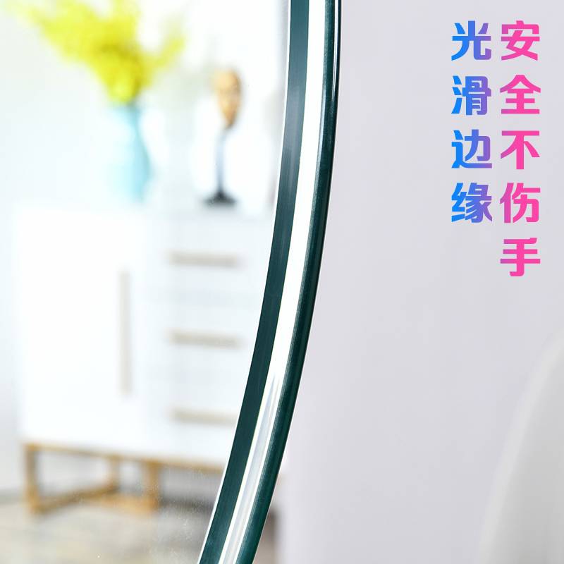 A9L餐桌钢化玻璃圆形台面定 做家用茶几酒店实木转盘饭桌圆桌玻璃