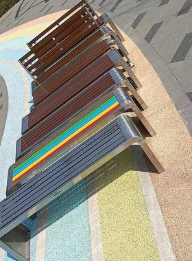 户凳外长不锈钢区公园公交站不锈钢公小广场双人座椅椅庭院休闲公