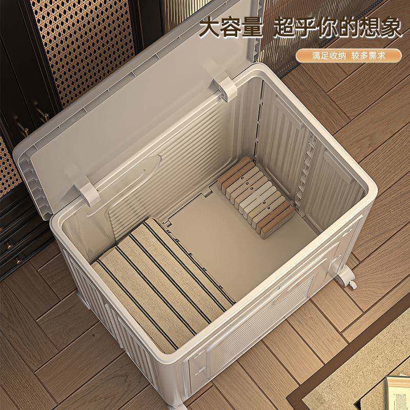 被子收纳家用大量可叠卧室衣物翻箱盖整理折1箱衣服收容纳柜储物