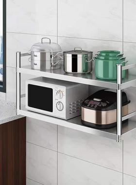 悬挂厨房置CEU物落式多架层多动功能收纳架子微波炉烤箱可移储地