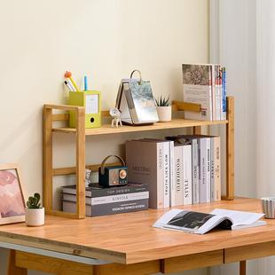 桌书架收纳宿置物架二层简约SJ-HXSJ架实木舍面可拆卸桌面立式书