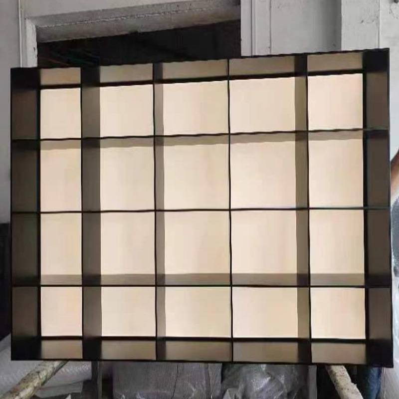 不锈钢发光背板酒柜电视壁龛圆弧异型柜实心钢板柜全屋现代简约