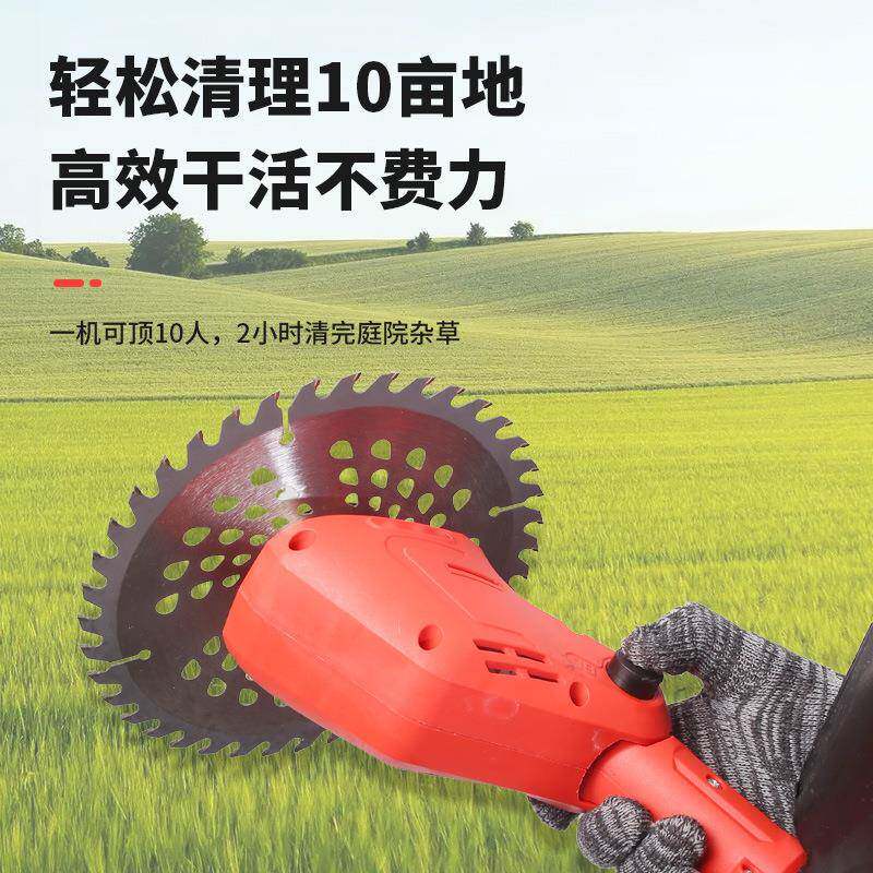 跨境电动草修枝续刷锂电无大功率割机果园农ENM用充电式打草机高