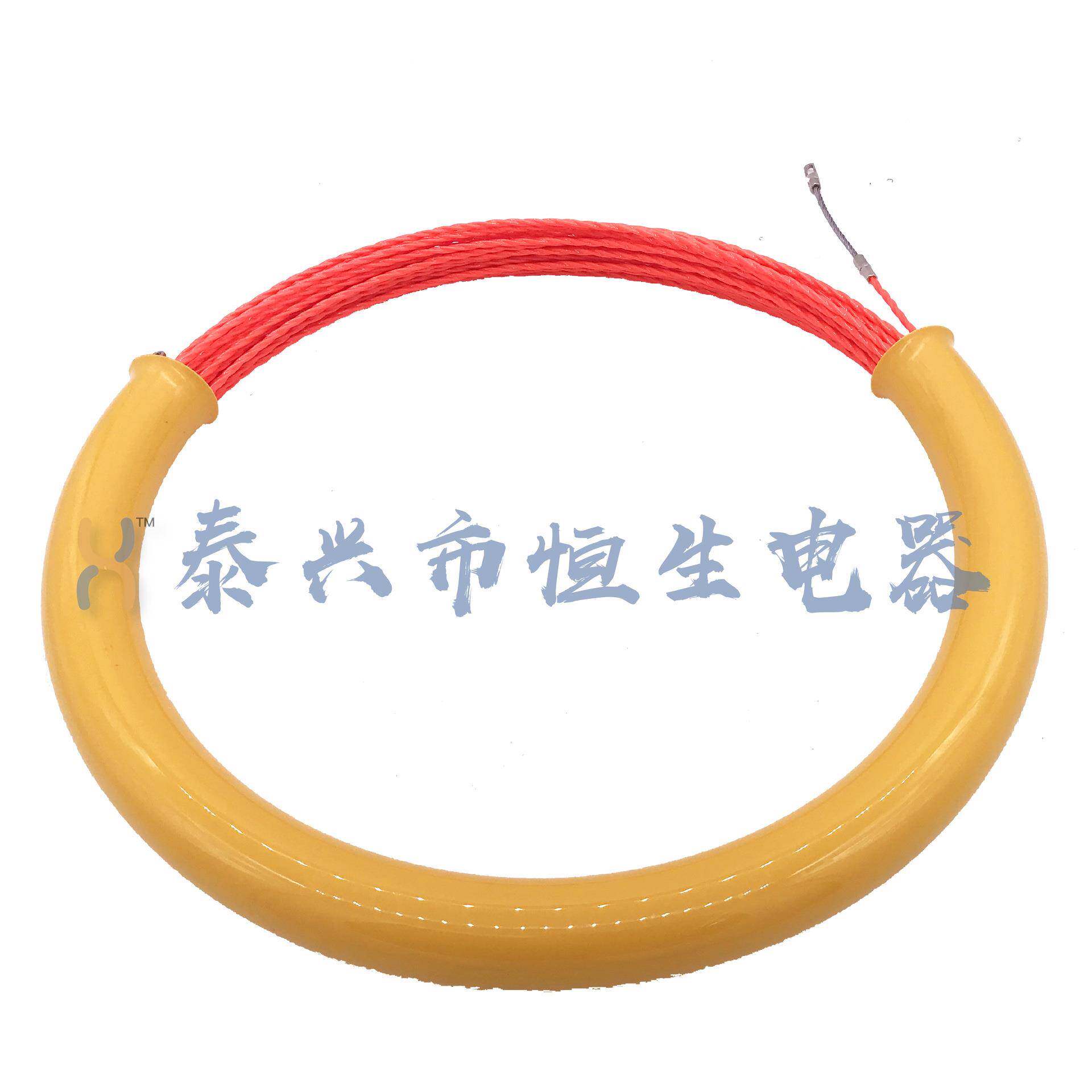三叶三股涤纶红色弹线穿墙线拉引线器束线管簧头4.5mm30工5MM电花