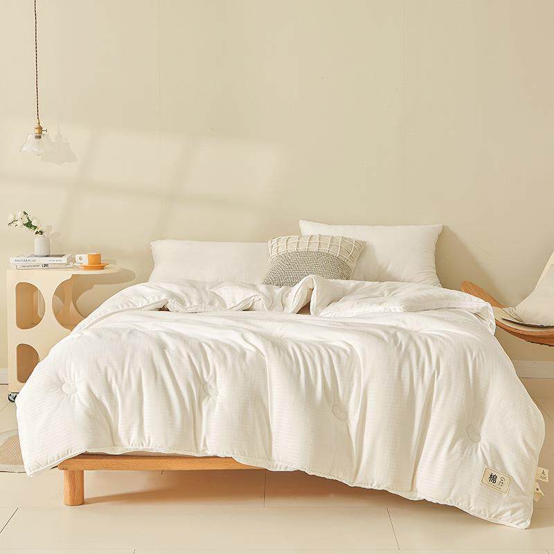 A类母婴原洗棉51大%纤维冬季加厚被子春秋被单YW-10174人双人可豆