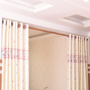 A5L胡杆桃纹免打孔可卫伸缩卧室窗帘加粗加厚木生493间晾衣杆浴室