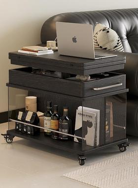 茶几小型可升降JCT折叠阳台台茶小推车发边几可移动实沙户木边柜