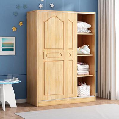 木衣柜儿童衣22730柜家用卧室户型拉门女孩衣推橱宝小宝收纳松木