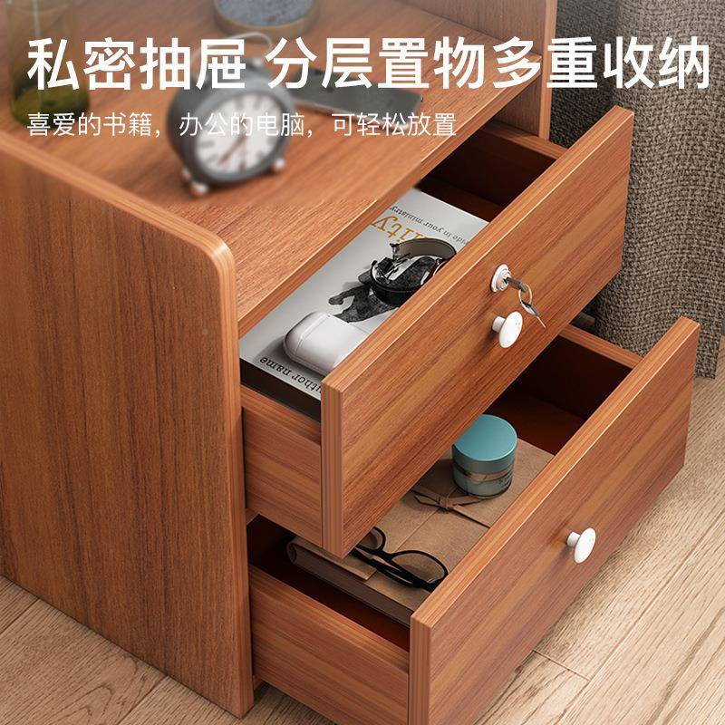 床头柜简约现代简柜易床边柜锁迷你小型储P36B物带家用室卧床边收