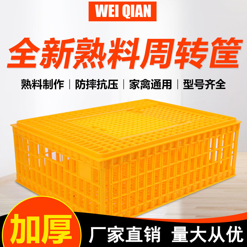 鸡用鸡笼周转箱成鸡鸭鹅运输笼加厚长方形鸡笼子特大号家禽鸡用框